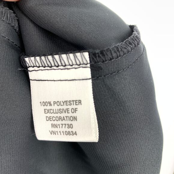 Xhilaration Halter Mini Dress Womens Size Medium Black Lattice Back - Picture 6 of 6